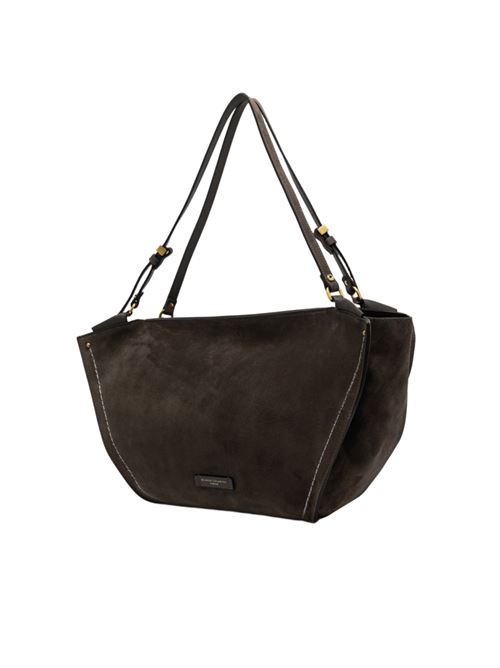 Borsa da donna in pelle scamosciata, a spalla, color moka GIANNI CHIARINI | 12037CMPL974